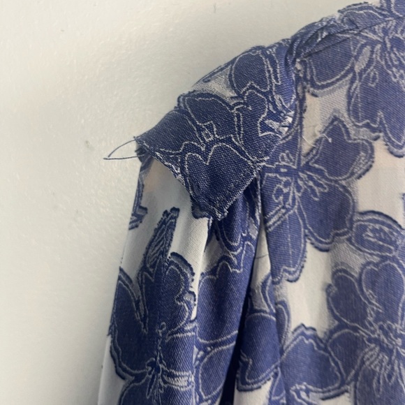 Current Air Los Angeles Purple Floral V Neck Long Sleeve Dress Size S chiffon - Picture 7 of 7